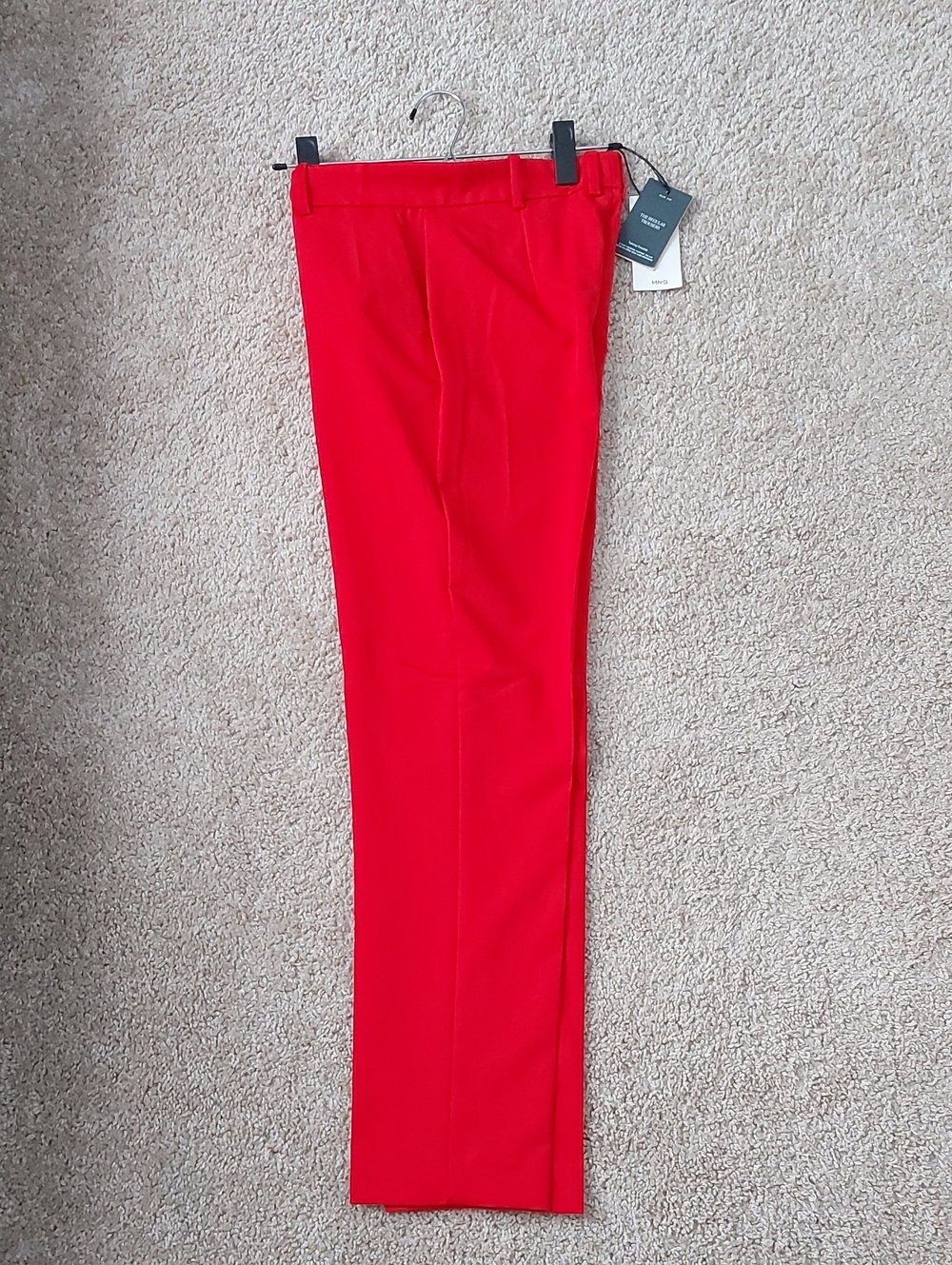 Mango Men's Bright Red Dress Pants - Tailored Slim Fit